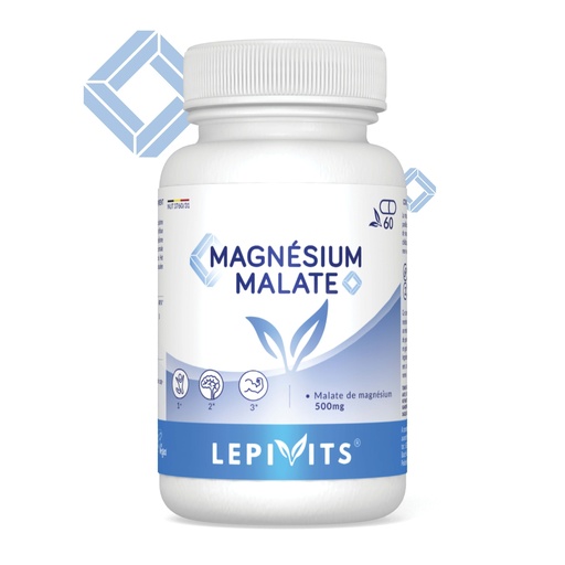 Magnésium malate - 60 gélules pullulan