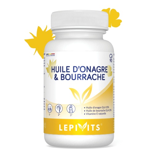 [311-0008-090] Huile d'onagre & bourrache (90 capsules)